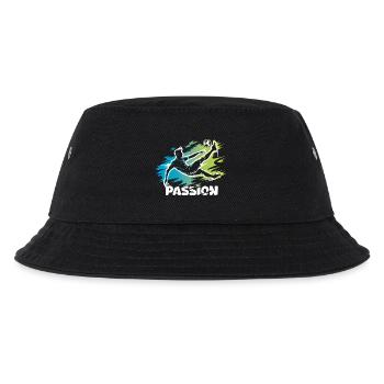 Passion – Fußball-Design für echte Kicker - Kinder Bucket Hat - Schwarz - Vorne