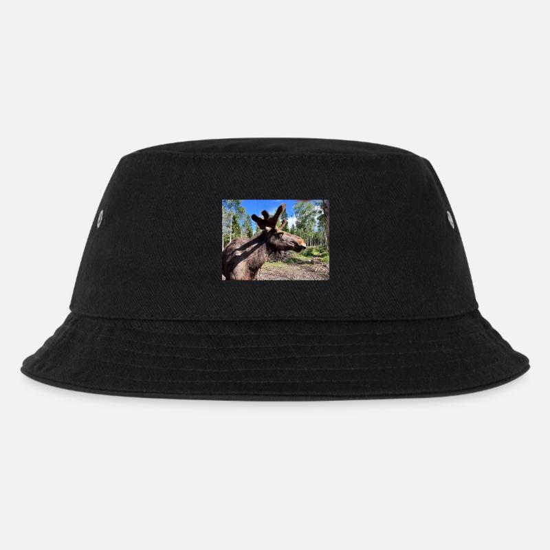 Elch - Kinder Bucket Hat - Schwarz