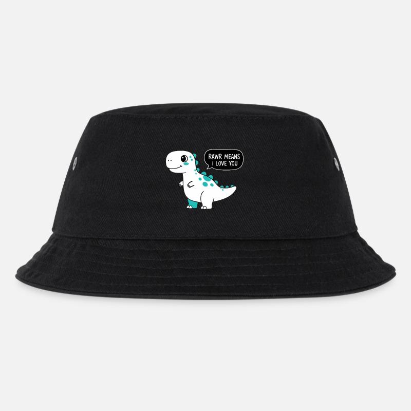 Rawr bedeutet, dass ich dich liebe - Kinder Bucket Hat - Schwarz