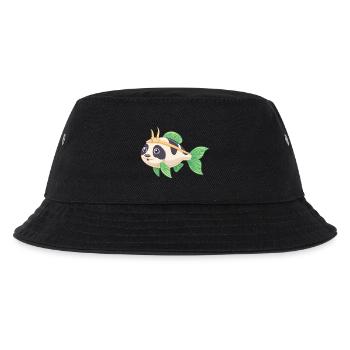 PandaPanzerwels – Süßes Hybrid-Design - Kinder Bucket Hat - Schwarz - Vorne