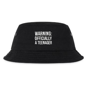 warning officially a teenager - Kids’ Bucket Hat - black - Front