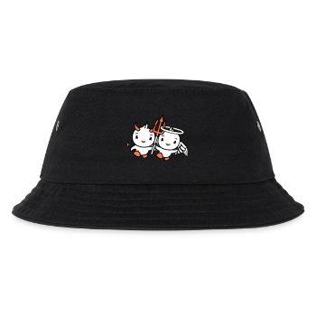 Vögel Engel Himmel Teufel Hörner Satan Hölle böse - Kinder Bucket Hat - Schwarz - Vorne
