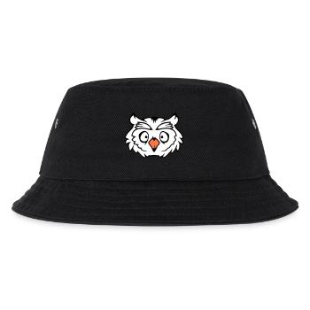Eule Vogel Uhu Nachtvogel Schleiereule Kauz Comic - Kinder Bucket Hat - Schwarz - Vorne