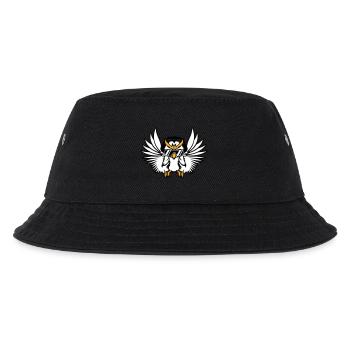 DJ Eule Sonnenbrille Kopfhörer Musik Club Party - Kinder Bucket Hat - Schwarz - Vorne