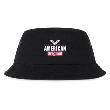 Patriotic Eagle American Flag Design - Kids’ Bucket Hat - black - Front