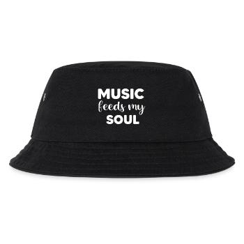 Musik nährt meine Seele - Kinder Bucket Hat - Schwarz - Vorne