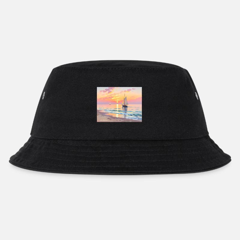 Coucher de soleil nautique sur la plage - Bob Enfant - noir