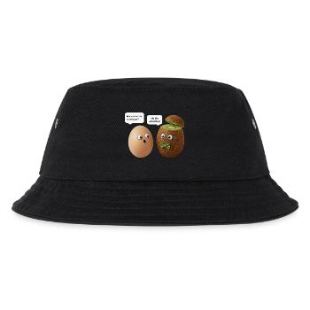 Kiwi und Ei Comedy Design - Kinder Bucket Hat - Schwarz - Vorne