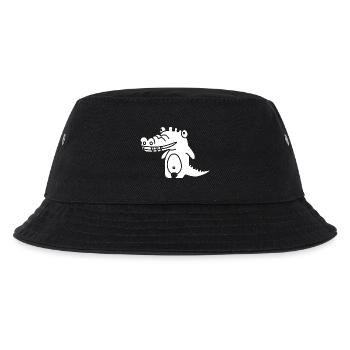 Crocko Krokodil – Dschungel, Reptil & Abenteuer - Kinder Bucket Hat - Schwarz - Vorne