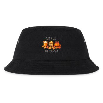 Nur ein Mädchen das Herbst liebt - Kinder Bucket Hat - Schwarz - Vorne