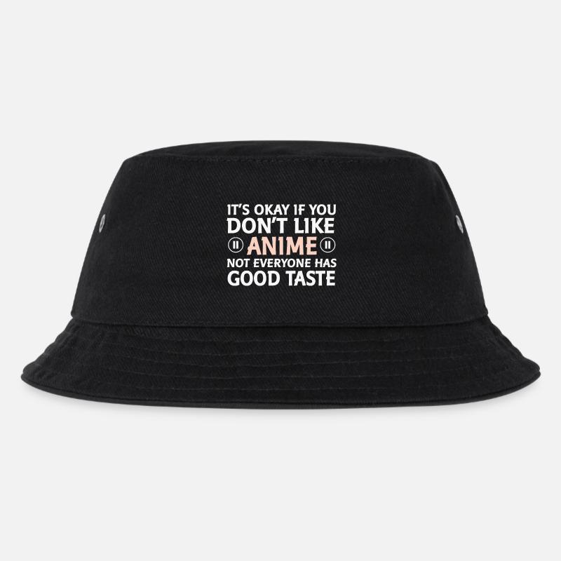 Nicht jeder mag Anime Spruch - Kinder Bucket Hat - Schwarz