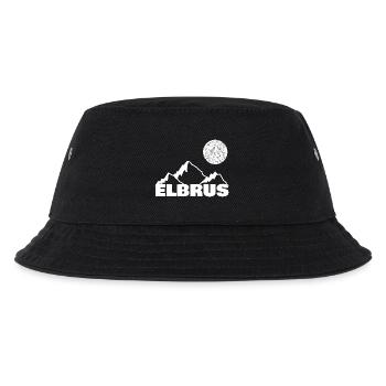 Elbrus als Bergsport - Kinder Bucket Hat - Schwarz - Vorne