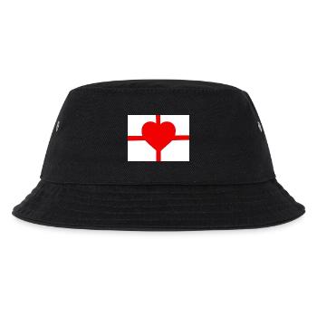 Heart Cross Minimalist Emblem - Kids’ Bucket Hat - black - Front