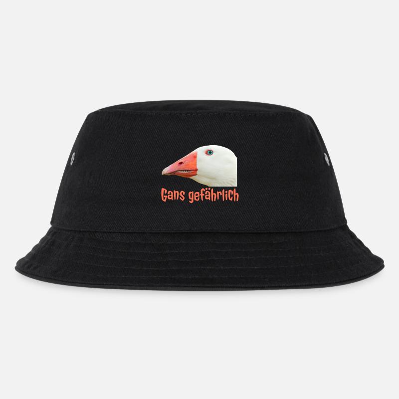 Ganz Gefährlich Gänsekopf - Kinder Bucket Hat - Schwarz