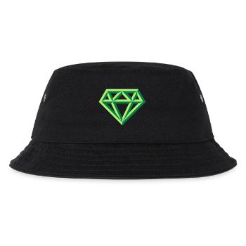 Diamant (Edelstein Brillant Symbol / Outl. Gre 2C) - Kinder Bucket Hat - Schwarz - Vorne