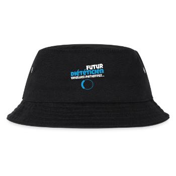 Future dietician – Please wait - Kids’ Bucket Hat - black - Front