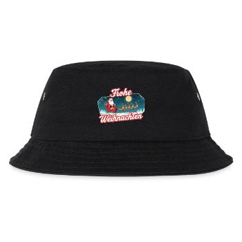 Santa Schlitten Weihnachtsszene - Kinder Bucket Hat - Schwarz - Vorne