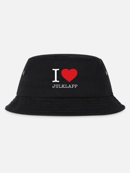 I love Julklapp - Kinder Bucket Hat - Schwarz