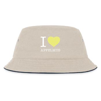 I love Apfelmus - Kinder Bucket Hat - Natur/Navy - Vorne