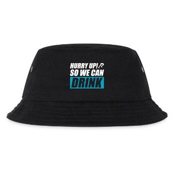 So we can drink lustiges Lauf Joggen Läufer - Kinder Bucket Hat - Schwarz - Vorne