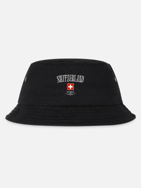 Flagge der Schweiz, Schweizer Stolz - Kinder Bucket Hat - Schwarz