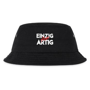 Einzig Nicht Artig Wortspiel - Kinder Bucket Hat - Schwarz - Vorne