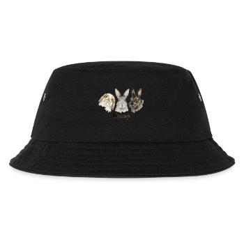 Fun rabbit knocking for rabbit lovers - Kids’ Bucket Hat - black - Front