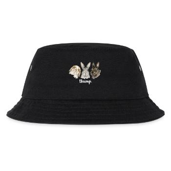Fun rabbit knocking for rabbit lovers - Kids’ Bucket Hat - black - Front