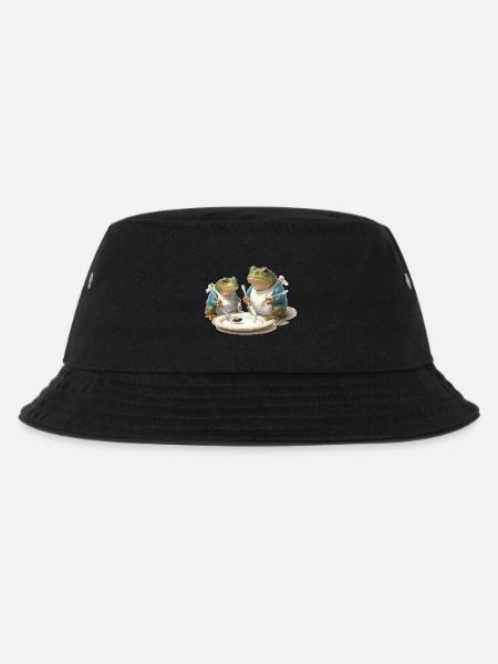 Frosch-Dinner: Fliege am Teller - Kinder Bucket Hat - Schwarz