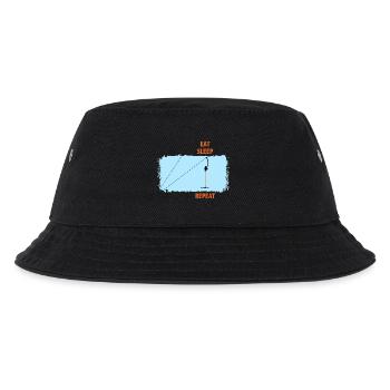 Ankerlift | Eat Sleep Lift Repeat | Skiing - Kids’ Bucket Hat - black - Front