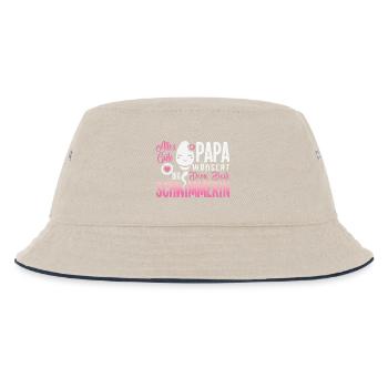 Alles Gute Papa wünscht dir dein bester Schwimmer - Kinder Bucket Hat - Natur/Navy - Vorne