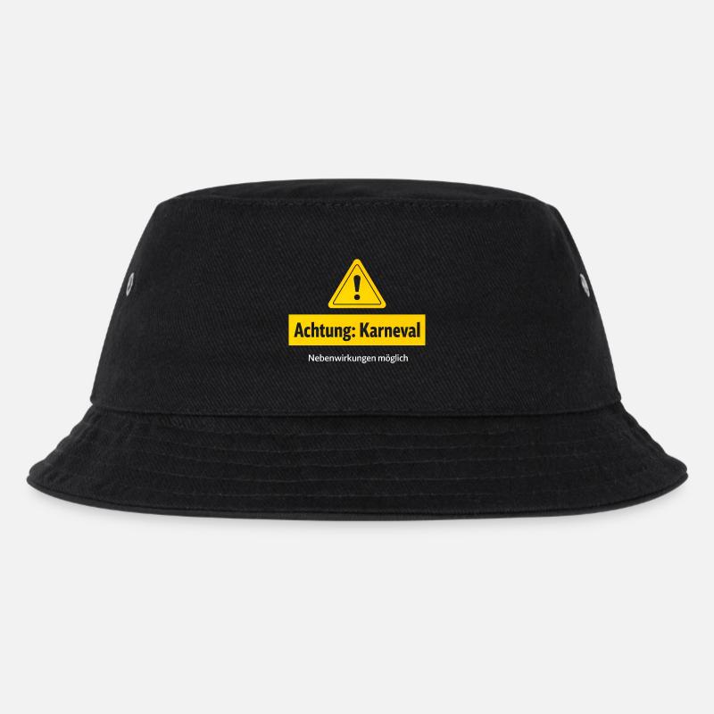 Attention carnival side effects possible - Kids’ Bucket Hat - black
