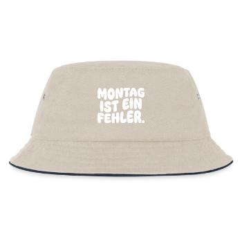 Montag Ist Ein Fehler - Kinder Bucket Hat - Natur/Navy - Vorne