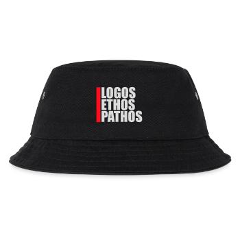 Logos Ethos Pathos Rhetorik Philosophie Student - Kinder Bucket Hat - Schwarz - Vorne