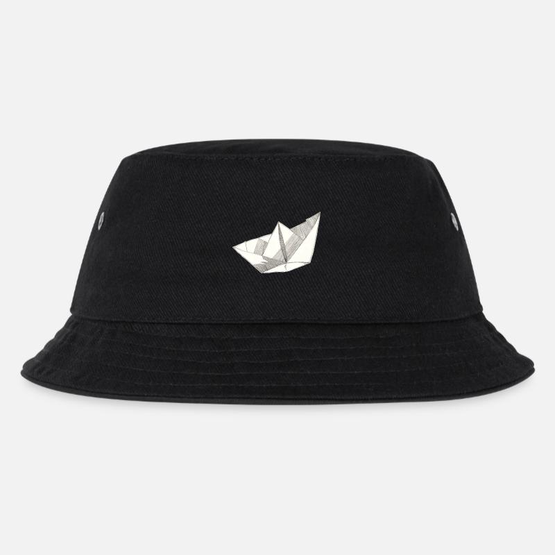 Papierschiff - Kinder Bucket Hat - Schwarz