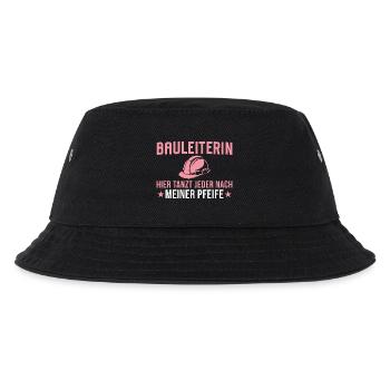 Bauleiterin - Hier tanzt jeder nach meiner Pfeife - Kinder Bucket Hat - Schwarz - Vorne