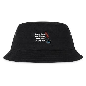 Rhythmus in der Seele, Poesie im Herzen - Kinder Bucket Hat - Schwarz - Vorne