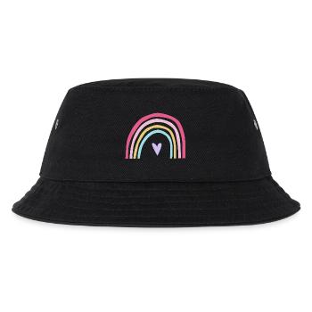 Rainbow pastel pink purple - Kids’ Bucket Hat - black - Front