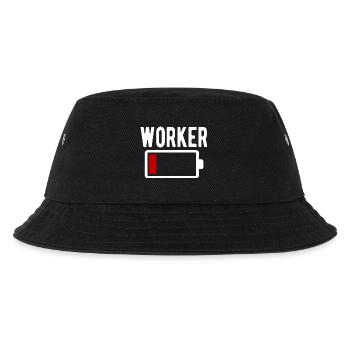Worker Worker Battery Low Funny - Kids’ Bucket Hat - black - Front