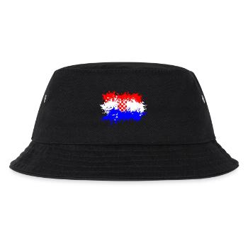 Kroatien Flagge Splash - Kinder Bucket Hat - Schwarz - Vorne