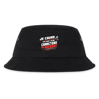 Ich renne, sonst habe ich ein schlechtes Temperament - Kinder Bucket Hat - Schwarz - Vorne