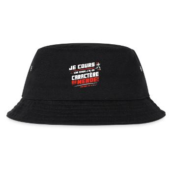 Ich laufe, sonst habe ich einen Charakter von ... - Kinder Bucket Hat - Schwarz - Vorne