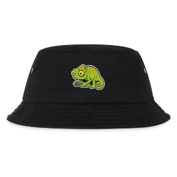 Chameleon Gamer Controller Videospiel-Maskottchen - Kinder Bucket Hat - Schwarz - Vorne