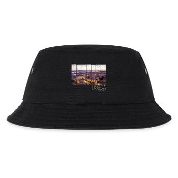 Lisbon Portugal Sunset Skyline Souvenir - Kids’ Bucket Hat - black - Front