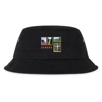 Kanada Natur & Kultur Collage - Kinder Bucket Hat - Schwarz - Vorne