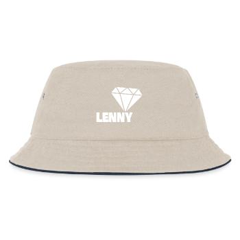 Lenny as a diamond - Kids’ Bucket Hat - ecru/navy - Front