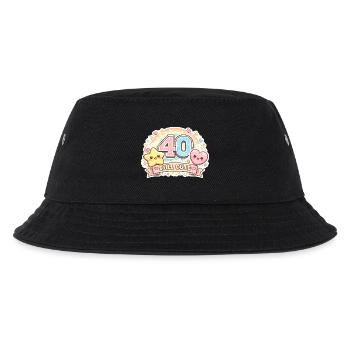 40 Still Cute – Kawaii Jubel - Kinder Bucket Hat - Schwarz - Vorne