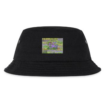 Purple Forest Wild Hyacinth Collage - Kinder Bucket Hat - Schwarz - Vorne