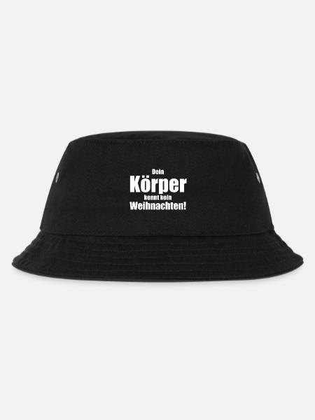 Dein Körper kennt kein Weihnachten! - Kinder Bucket Hat - Schwarz