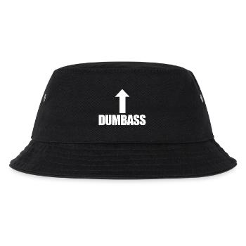 Dummkopf Pfeil nach oben Lustig Ich bin ein Dummko - Kinder Bucket Hat - Schwarz - Vorne